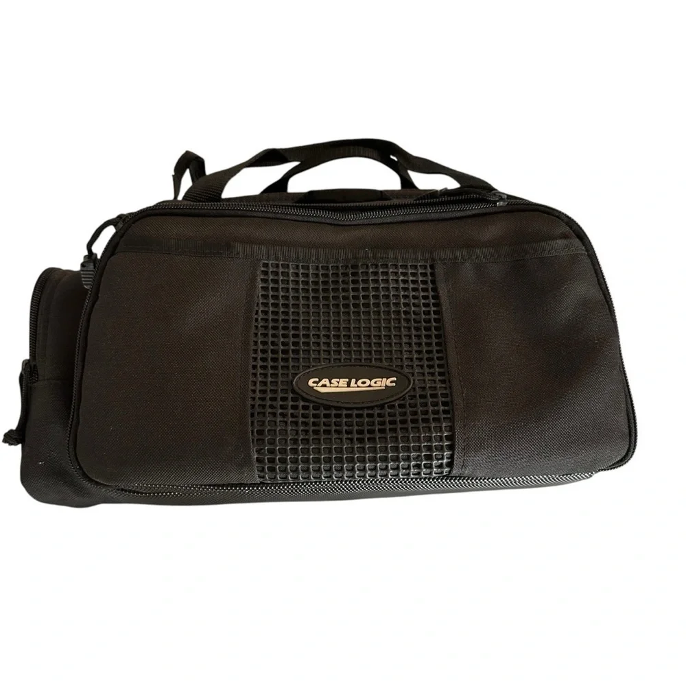 Black Camera Duffel Bag with Durable Material and Smooth Texture